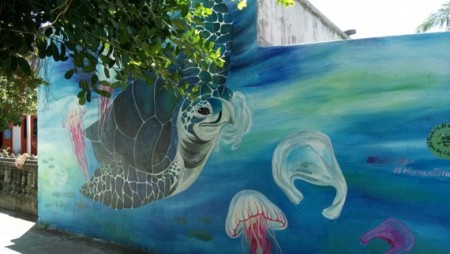 Bảo vệ rùa biển qua làng bích họa đảo Lý Sơn Bảo vệ rùa biển qua làng bích họa đảo Lý Sơn