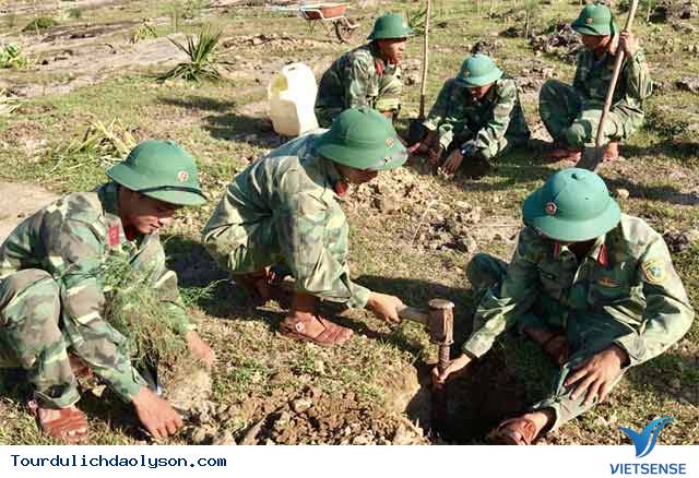 Bộ đội khoét đá để phủ xanh cho núi trên đảo Lý Sơn - Ảnh 1